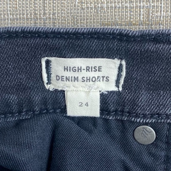 Madewell Women’s Black High-Rise Denim Shorts‎ Sz 24 - Picture 4 of 11